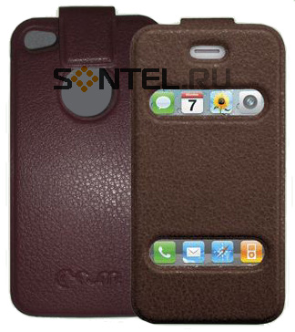 Чехол блокнот CLEVER CASE Sticker Flip black (черный) для Apple iPhone 4/iP Чехол блокнот CLEVER CASE Sticker Flip black (черный) для Apple iPhone 4/iP