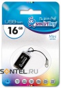 SB16GBMS-K, 16GB USB 2.0 Mini series, Black, SmartBuy