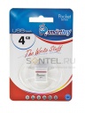SB4GBPoc W, 4GB USB 2.0 Pocket series, White, SmartBuy