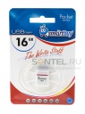 SB16GBPoc W, 16GB USB 2.0 Pocket series, White, SmartBuy
