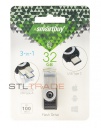 SB32GBTRIO, 32GB USB 3.0,Type-c,Micro USB Trio series, Black, SmartBuy