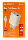    c 2 USB Borofone, BA39, QC 3.0, 18W, ,micro