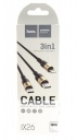 USB- HOCO X26 1 , 3  1(Lightning+micro+type-c) -