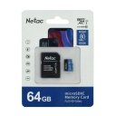 NT02P500STN-064G-R,   MicroSD   64GB Netac P500 Standart, Class 10 UHS-I (90Mb/