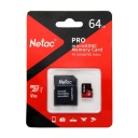 NT02P500PRO-064G-R,   MicroSD XC   64GB Netac P500 Extreme Pro, Class 10 UHS-I