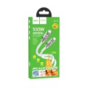 - Hoco U113 Crystal, Type C - Type C, 100W, 3A, 1,   5.8mm, , 
