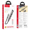 Type-C HUB Hoco HB26, 4  (3xUSB 2.0, 1xUSB 3.0), 
