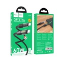 - Hoco U116 Crystal, Type-C To Type-C, 60W, 3A, 1.2, , 