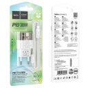    USB + USB-C HOCO C131A Platinum PD30W+ QC3.0 +  Type-C to iPhone,