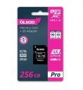   microSDXC 256GB V30, UHS-I Class 3 (U3), R:90MB/s, W:45MB/s,  , OLMIO