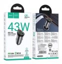    1 USB, Type-C HOCO NZ16A, Rigorous, 43, PD25W/ QC3.0/ FCP/ AFC, 