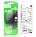 ������� �������� ���������� c 2 USB A HOCO C141A, 2.1A  + ������ Type-C, ������