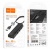 USB HUB Hoco HB42 Easy safety 4-in-1 100 Mbps Ethernet Adapter USB to USB2.0*3+RJ45, 