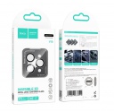   Hoco V15 3D metal frame lens film iP16 Pro/16 Pro Max, black