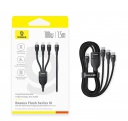  Baseus Flash Series 1-for-3 Fast Charging Data Cable Type-C to C+C+C 100W 1,5m P10377503111-0