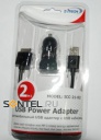 АЗУ 2 в 1 S-iTech для iPhone, АЗУ+кабель (черный) ICC-21-02