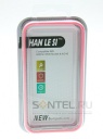 Бампер VSER для iPhon 4/4S прозрачный/розовый
