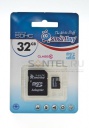 SB32GBSDCL10-01, карта памяти Micro SDHC 32GB Class 10, с адаптером, SmartBuy