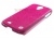 Задняя накладка Hoc Crystal для Samsung Galaxy i9500 SIV тёмно розовая