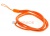 Шнурок Текстиль 40 см, оранжевый