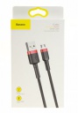Data кабель USB Baseus CAMKLF-A91, Micro, 0,5 м черно-красный