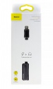 Аудио конвертер Baseus CALL32-01 L32 iP Male to 3.5mm+iP Female adapter, черный