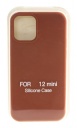 Hакладка Silicone Cover для iPhone 12 mini, коричневый (5)