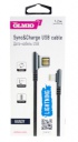 Дата-кабель HANDY, 2.1A, угловой, двухсторонний, USB 2.0-lighting, 1.2м, Olmi, чернный