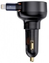 Автомобильное зарядное устройство Baseus Enjoyment Pro C + выдвижной кабель для iPhone 55 Вт Кластер